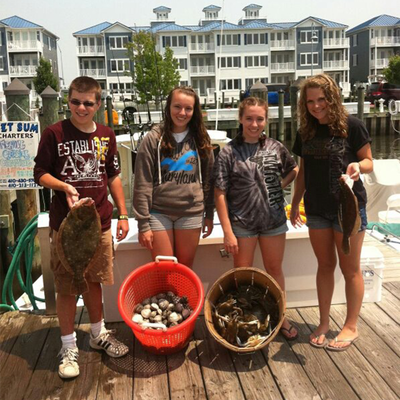 Family crabbing in Ocean City, Maryland