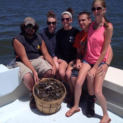 Group crabbing charters in Ocean City, Maryland